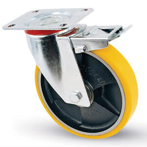 RUOTA ULTRALAN mm. 100X25 GIREVOLE CON FRENO