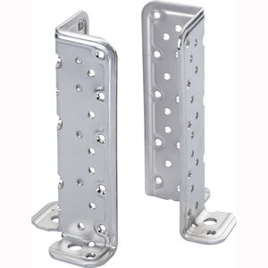 SUPPORTO INOX ANCORAGGIO PALO ANGOLO mm. 53x171