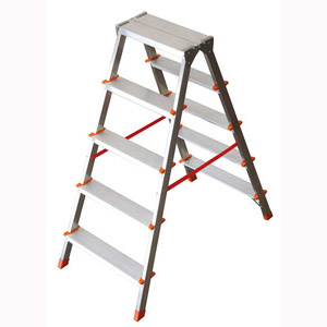 SCALA ALLUMINIO DOPPIA SALITA GRADINI 5