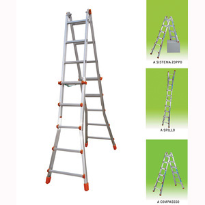 SCALA ALLUMINIO MULTIUSO GRADINI 5+5 MT.5,20