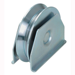 RUOTA X CANCELLO GOLA Y - SUPPORTO APERTO - 2 CUSCINETTI MM. 100
