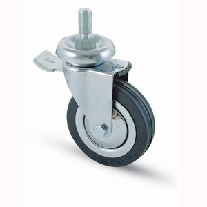RUOTA X MOBILI ART.155/BIS-B mm. 80 PERNO 12MA CON FRENO
