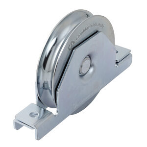 RUOTA X CANCELLO GOLA TONDA 20 SUPPORTO CHIUSO - 1 CUSCINETTO mm. 120